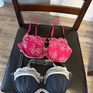 The Limited Pink and Gray Lace Bras